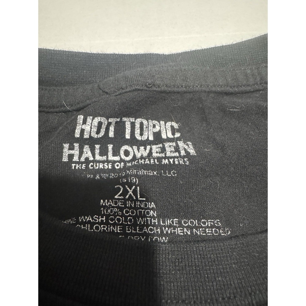 Hot Topic Halloween Michael Myers LS Black Tee, Front & Back 2x T-shirt - Picture 4 of 6